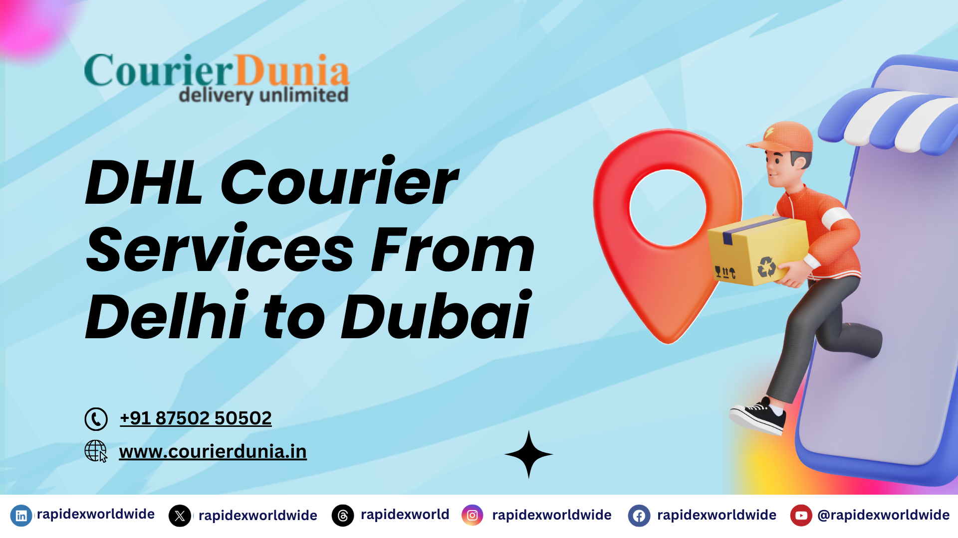 Affordable DHL Courier Services From Delhi to Dubai