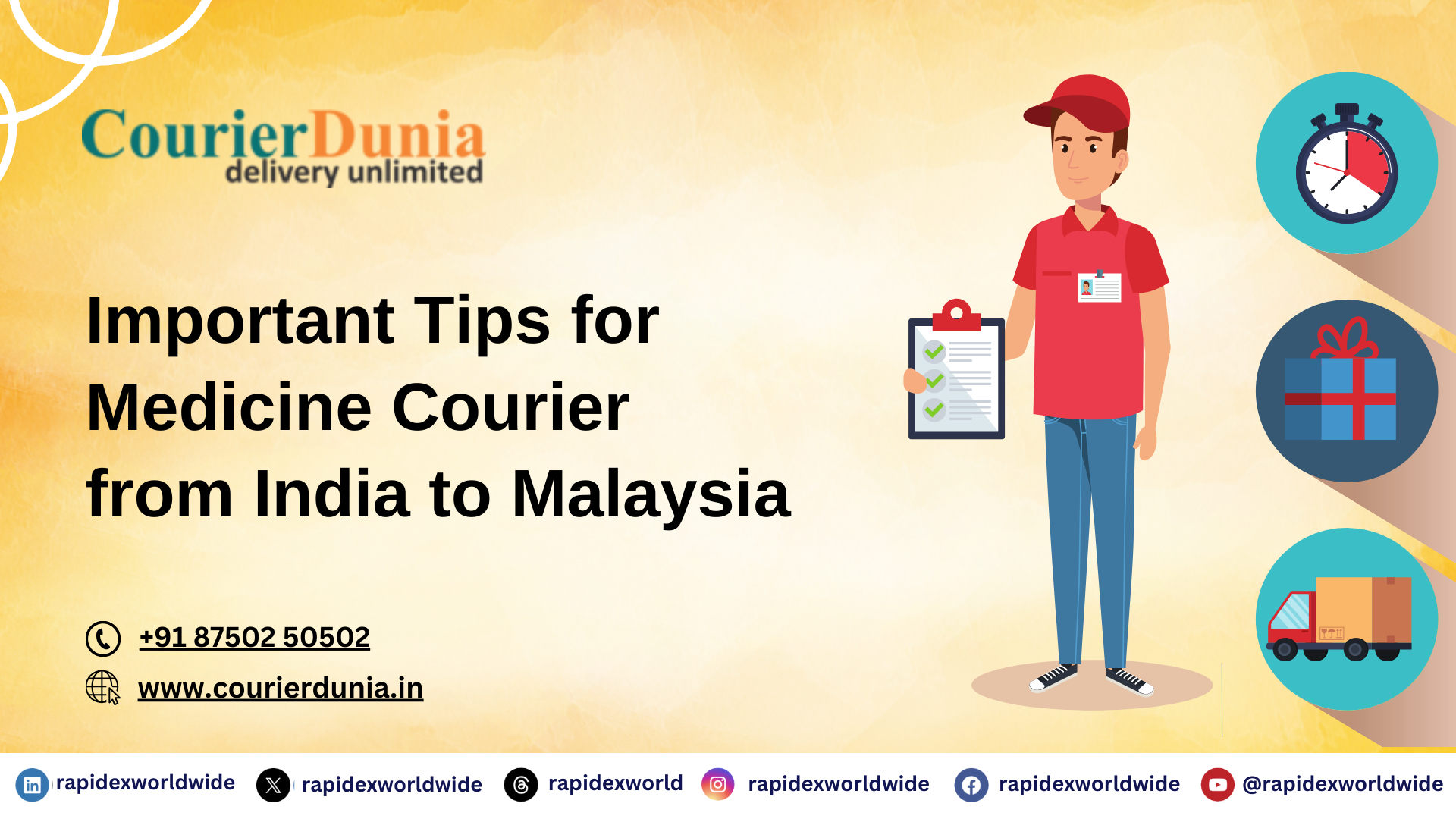 Important Tips for Medicine Courier from India to Malaysia