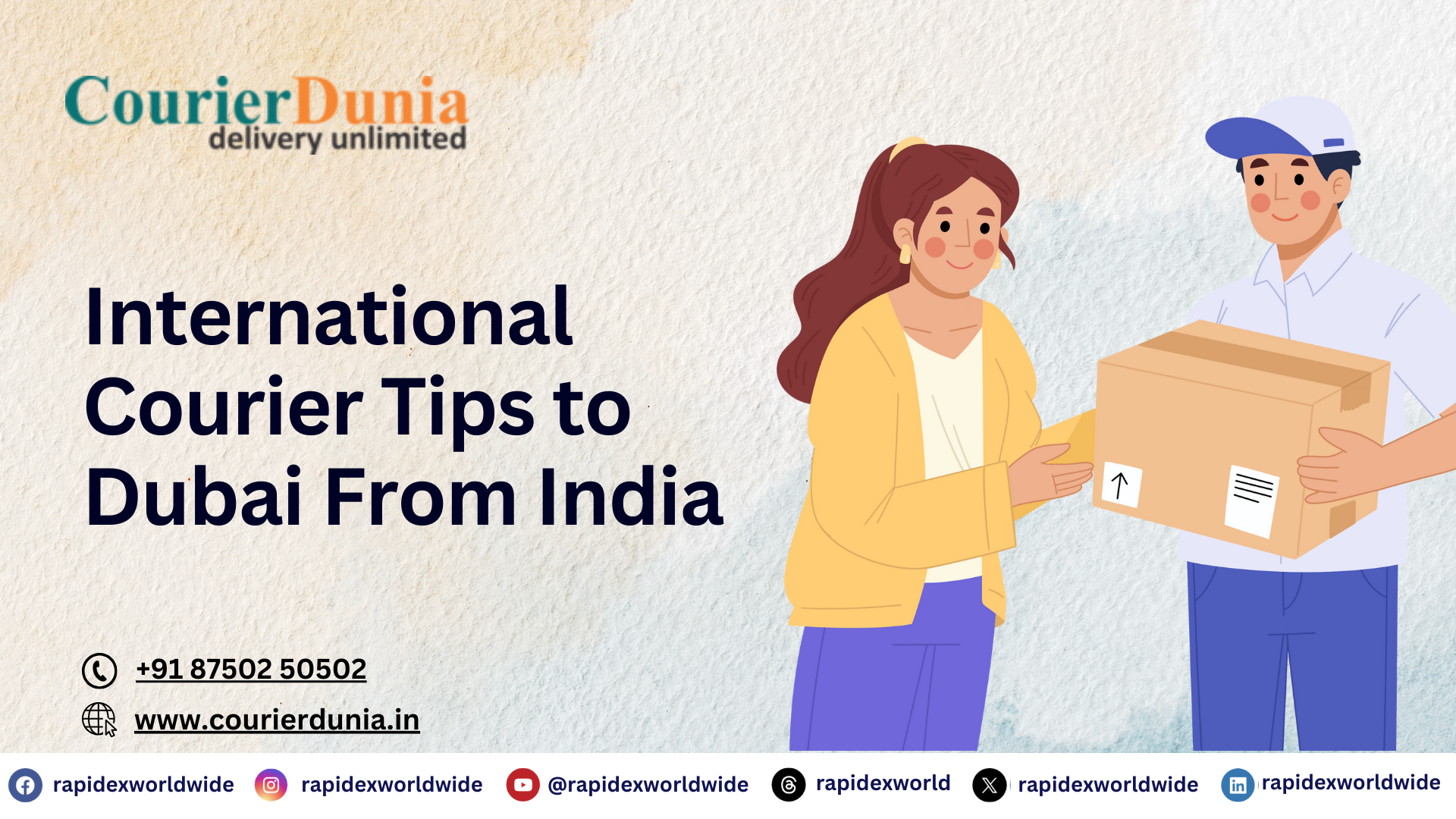 International Courier Tips to Dubai From India
